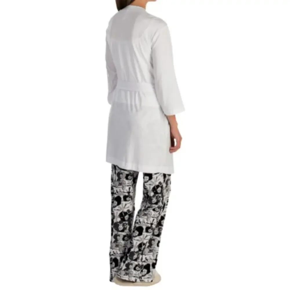New Soybu Zen Women's Ultra Soft Three-quarter Sleeve Stretch Jersey Robe - Picture 4 of 6